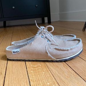 Birki’s Natural Canvas Super Skipper Clog | Size 39